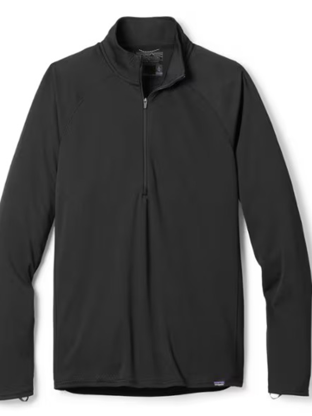 Patagonia Capilene Midweight 1/2 Zip-Neck Base Layer Top, Black, Large